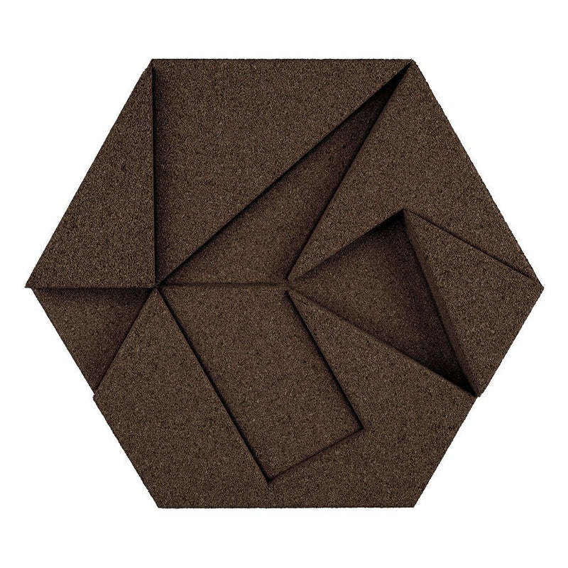 MURATTO CORK WALL DESIGN - ORGANIC BLOCKS - HEXAGON - GREY