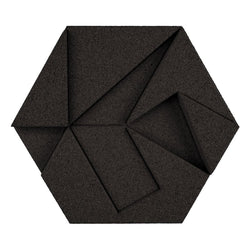 MURATTO CORK WALL DESIGN - ORGANIC BLOCKS - HEXAGON - BLACK