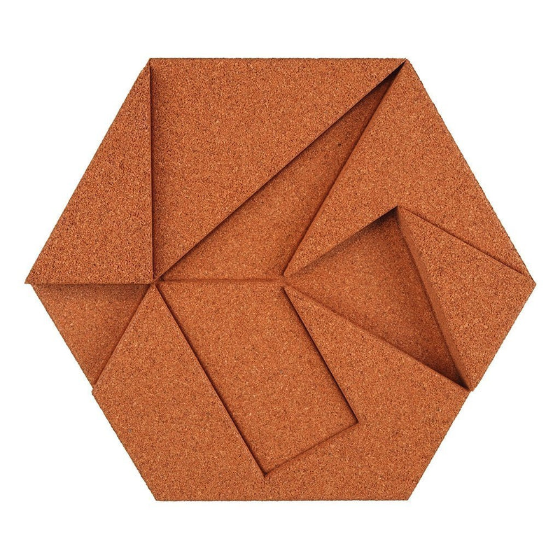 MURATTO CORK WALL DESIGN - ORGANIC BLOCKS - HEXAGON - COPPER