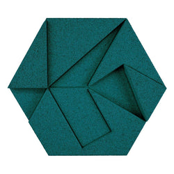 MURATTO CORK WALL DESIGN - ORGANIC BLOCKS - HEXAGON - EMERALD