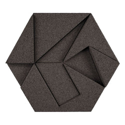 MURATTO CORK WALL DESIGN - ORGANIC BLOCKS - HEXAGON - GREY