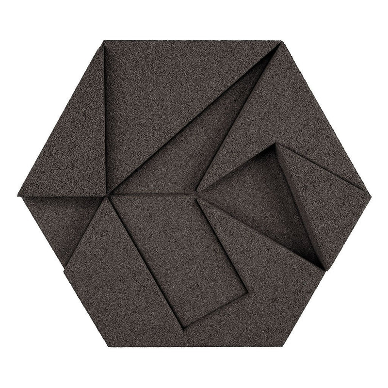 MURATTO CORK WALL DESIGN - ORGANIC BLOCKS - HEXAGON - GREY