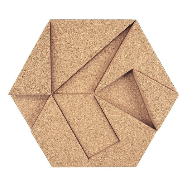 MURATTO CORK WALL DESIGN - ORGANIC BLOCKS - HEXAGON - OLIVE