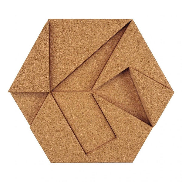 MURATTO CORK WALL DESIGN - ORGANIC BLOCKS - HEXAGON - IVORY