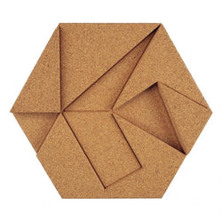 MURATTO CORK WALL DESIGN - ORGANIC BLOCKS - HEXAGON - NATURAL