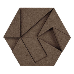 MURATTO CORK WALL DESIGN - ORGANIC BLOCKS - HEXAGON - TAUPE