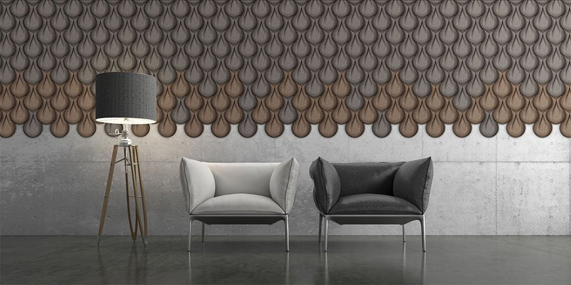MURATTO CORK WALL DESIGN - ORGANIC BLOCKS - DROP - NATURAL